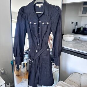 Michael Kors Black & Silver Utility Dress